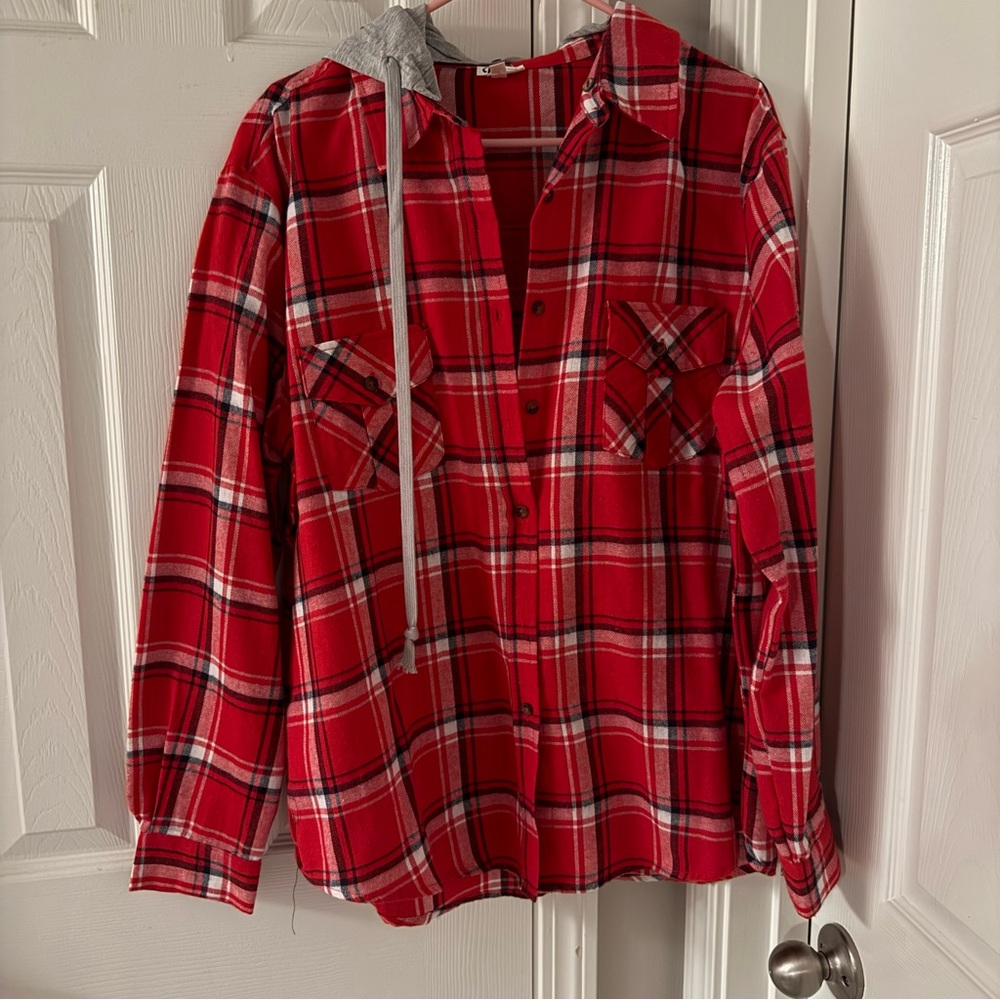 Pulse Red Plaid Button Down Shirt